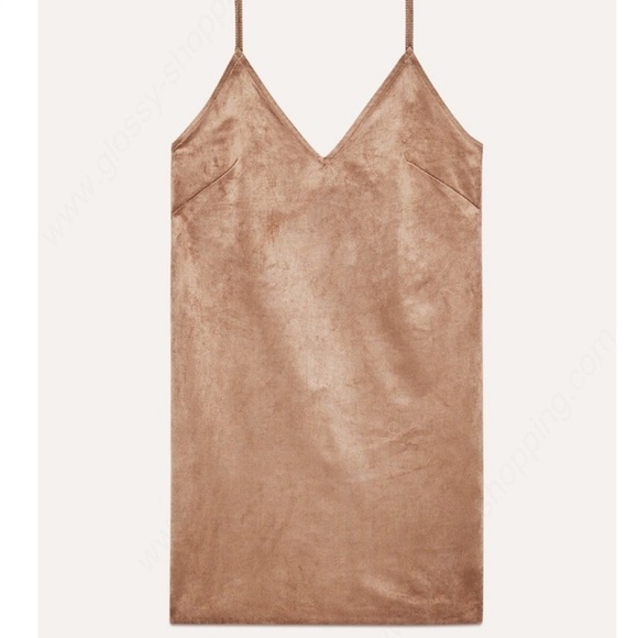 Aritzia Wilfred Vivienne Faux Suede Mini Dress in Camel Sz XS - Picture 2 of 13